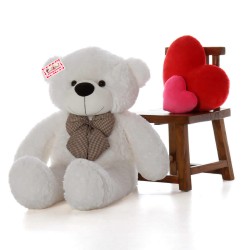 Big 5 Feet Long Soft White Teddy Bear Stuffed animal 152 cm